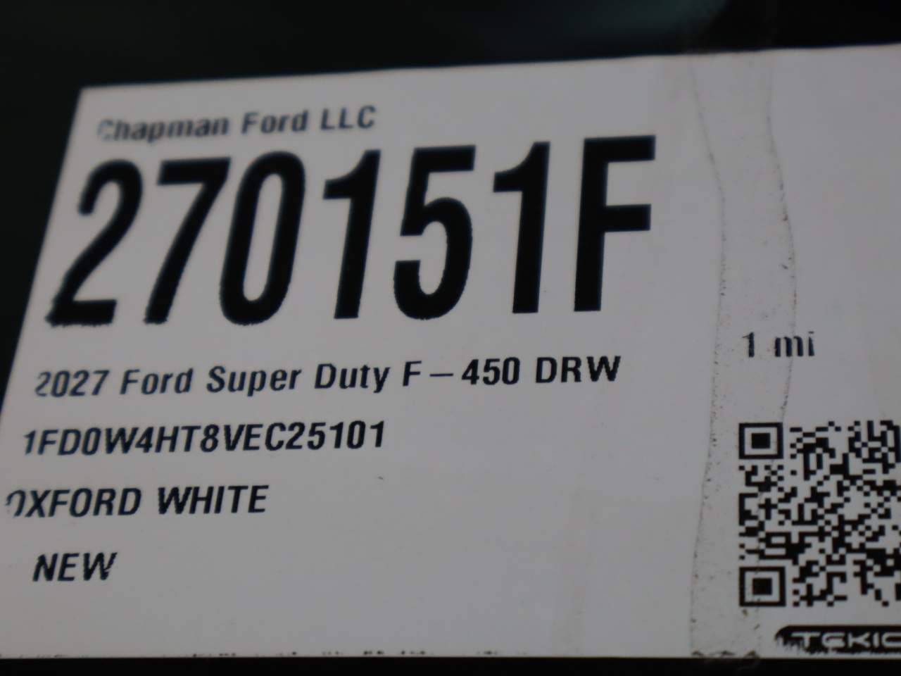 2027 Ford F-450 Super Duty Crew Cab Chassis