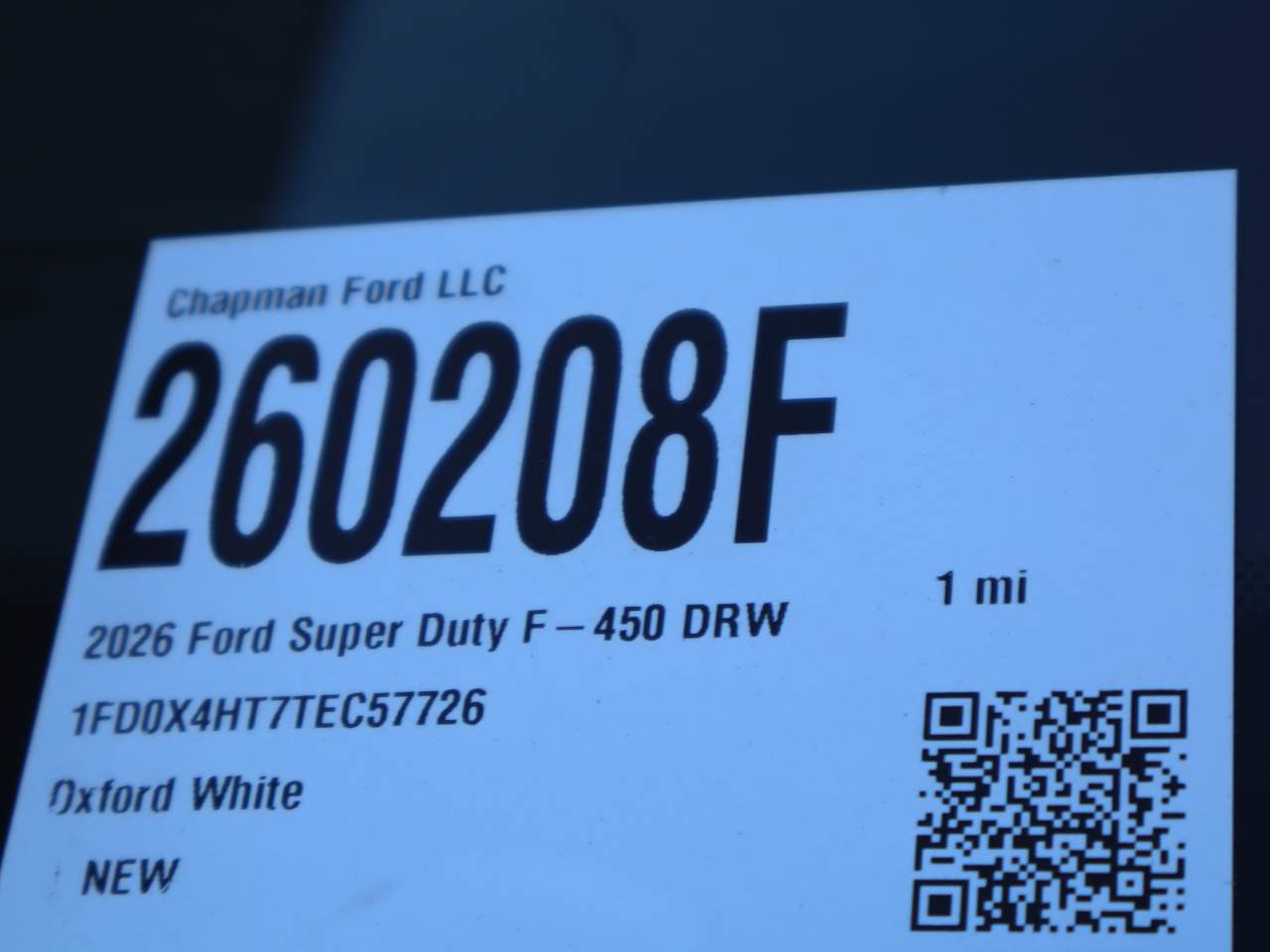 2026 Ford F-450 Super Duty Extended Cab Chassis