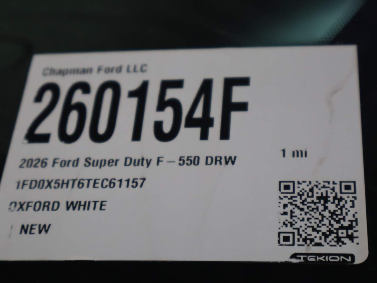 2026 Ford F-550 Super Duty Extended Cab Chassis