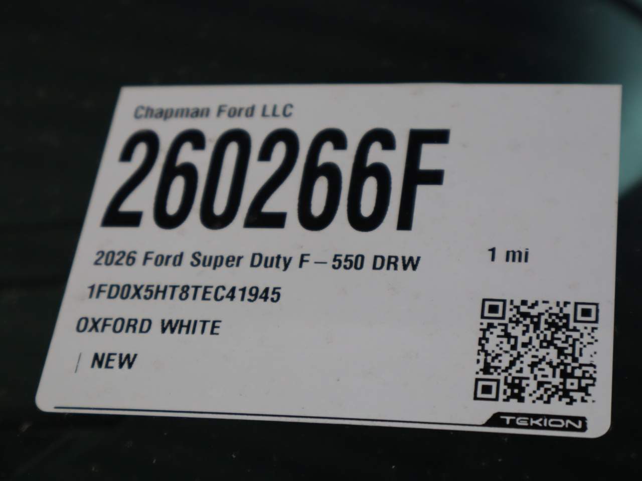 2026 Ford F-550 Super Duty Extended Cab Chassis