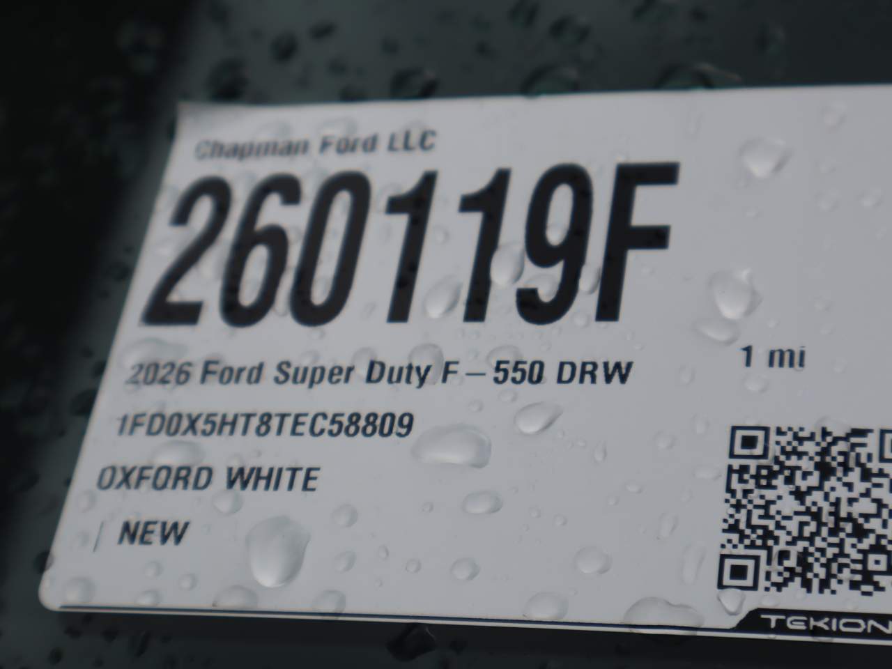 2026 Ford F-550 Super Duty Extended Cab Chassis