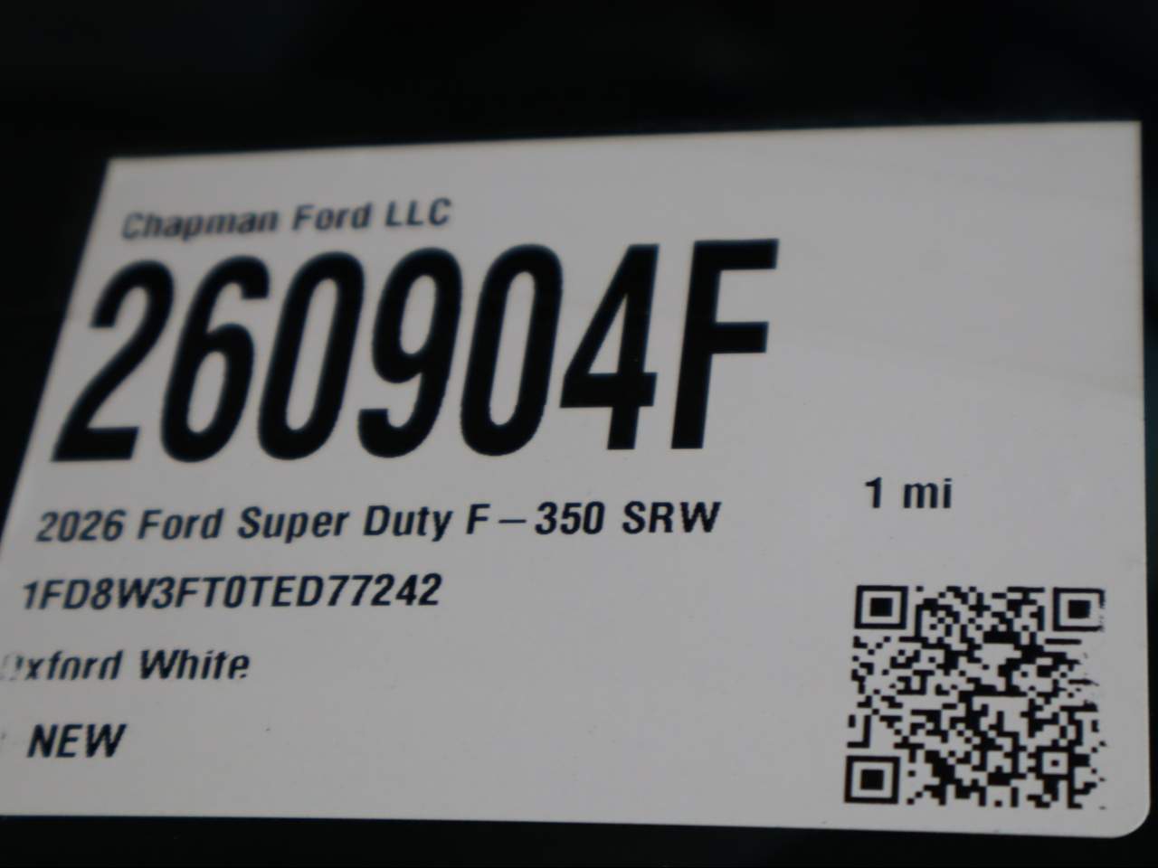 2026 Ford F-350 Super Duty SRW Crew Cab XL