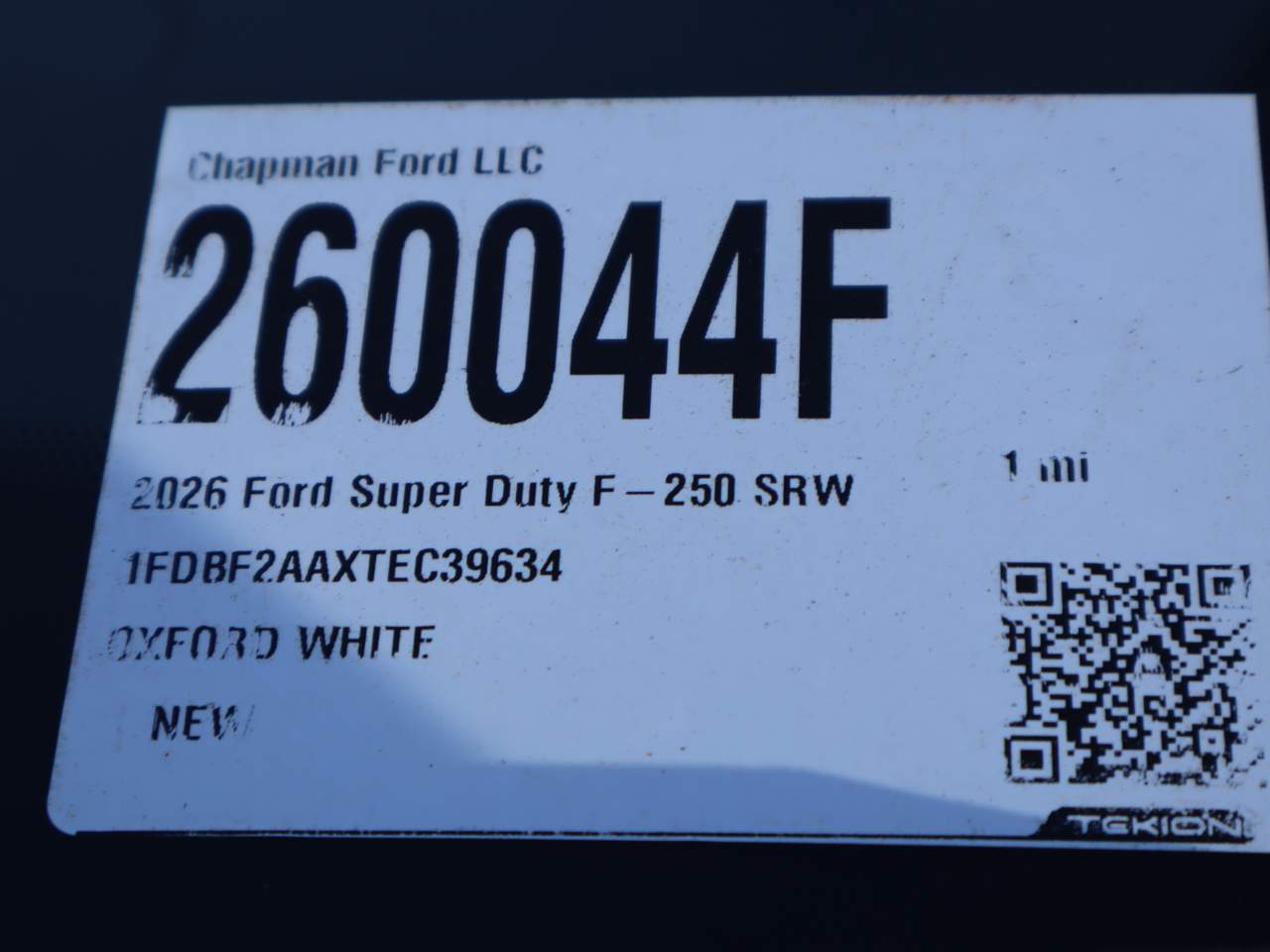2026 Ford F-250 Super Duty Chassis