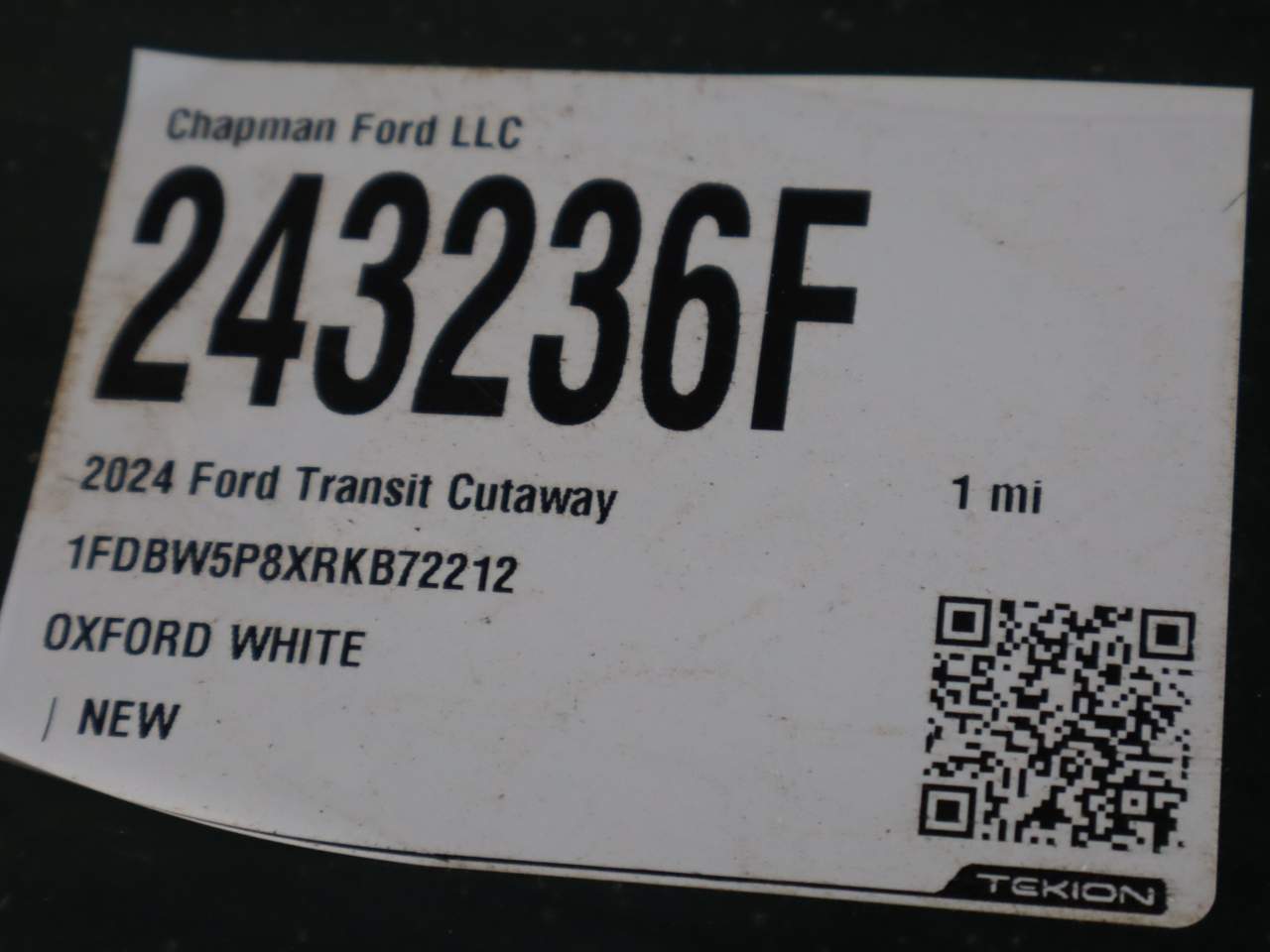 2024 Ford Transit Commercial Cutaway Chassis Full-Size