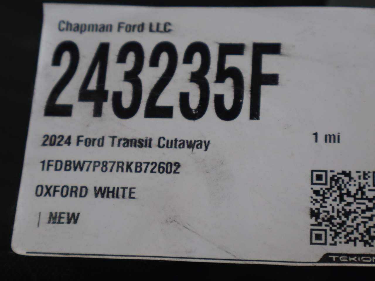 2024 Ford Transit Commercial Cutaway Chassis Full-Size