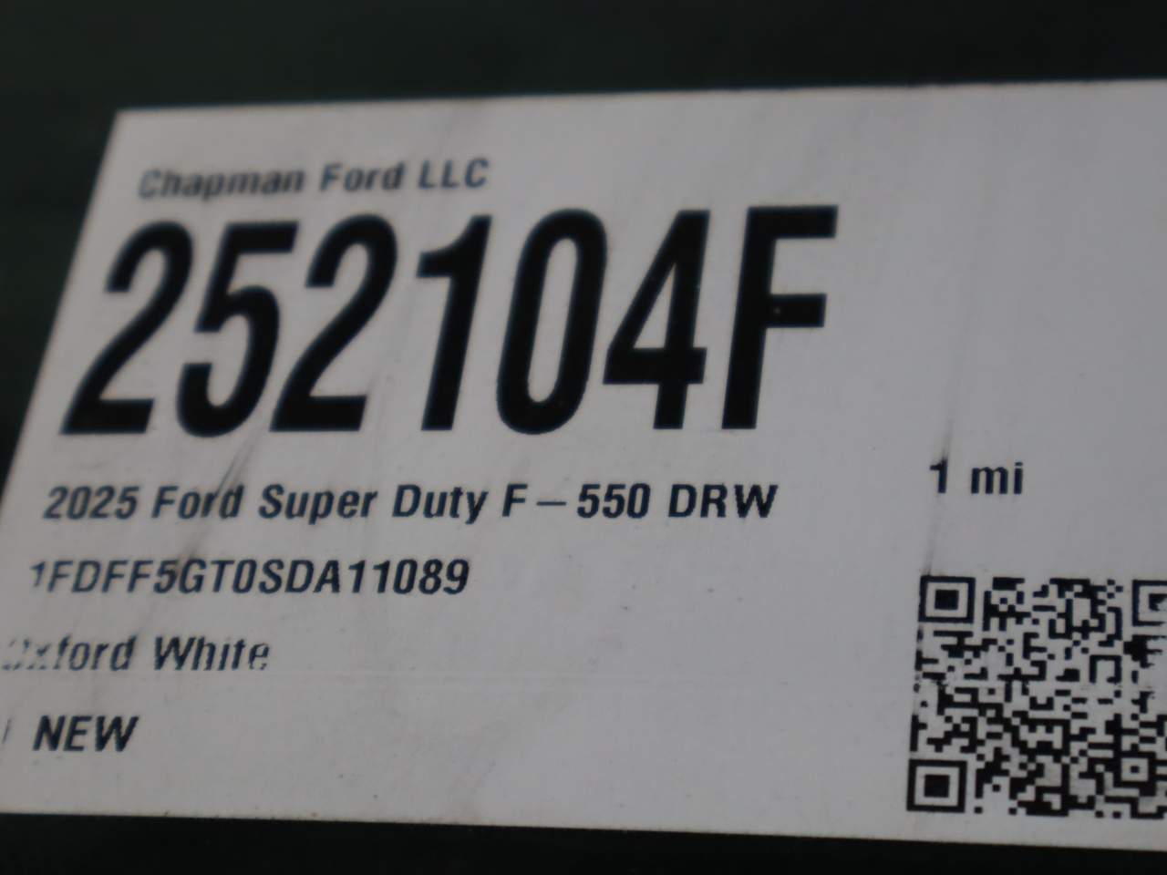 2025 Ford F-550 Super Duty Chassis
