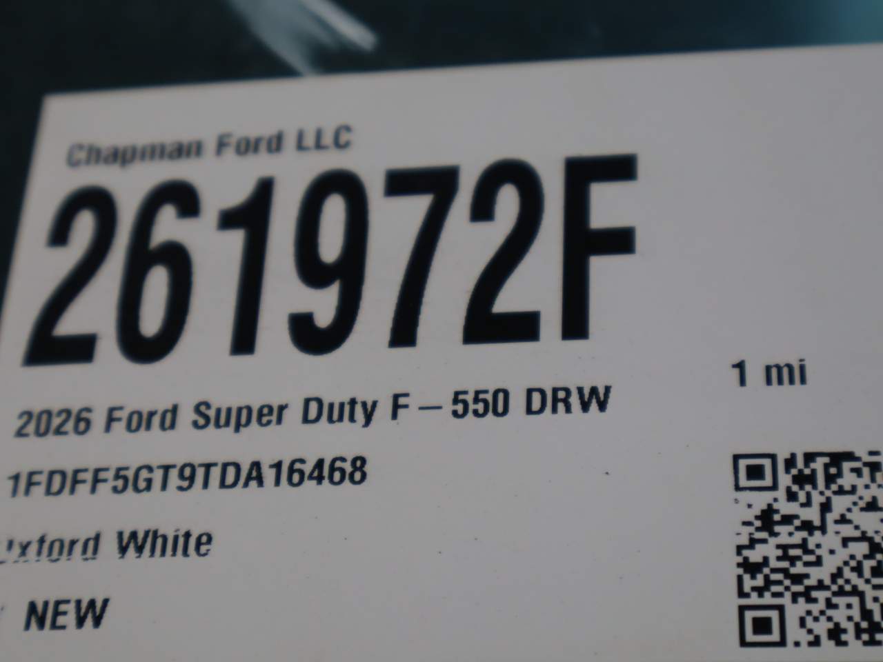 2026 Ford F-550 Super Duty Chassis