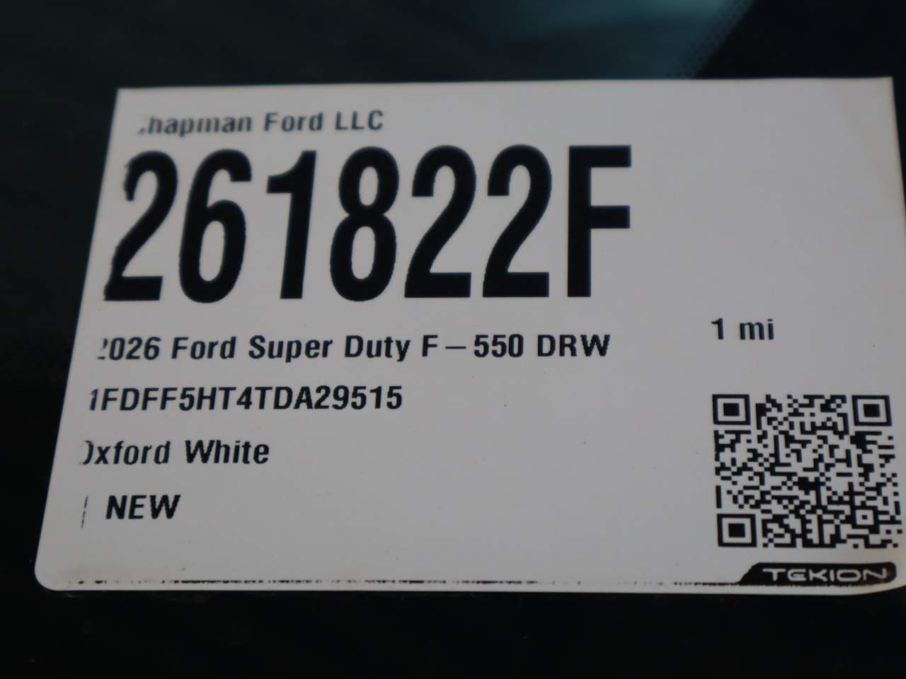 2026 Ford F-550 Super Duty Chassis