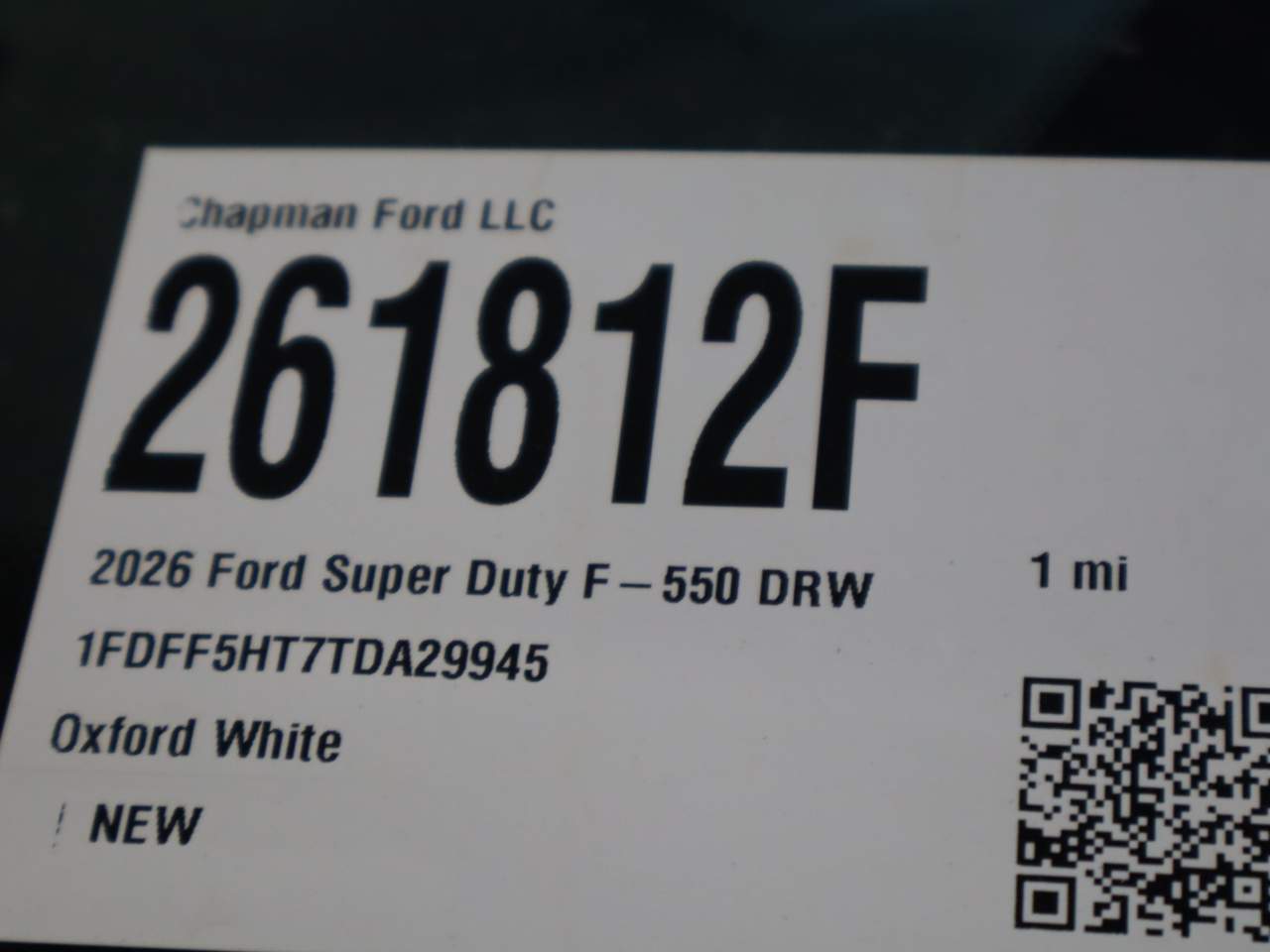 2026 Ford F-550 Super Duty Chassis