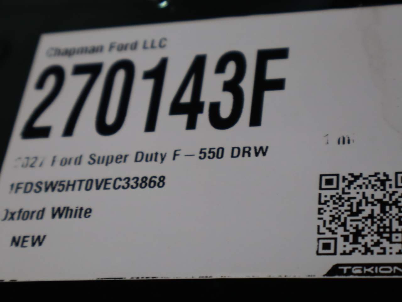 2027 Ford F-550 Super Duty Crew Cab Chassis