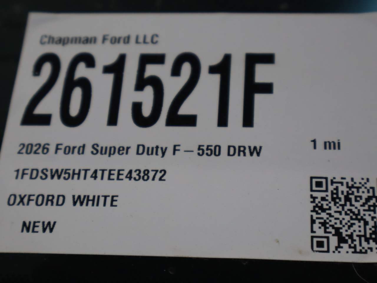 2026 Ford F-550 Super Duty Crew Cab Chassis
