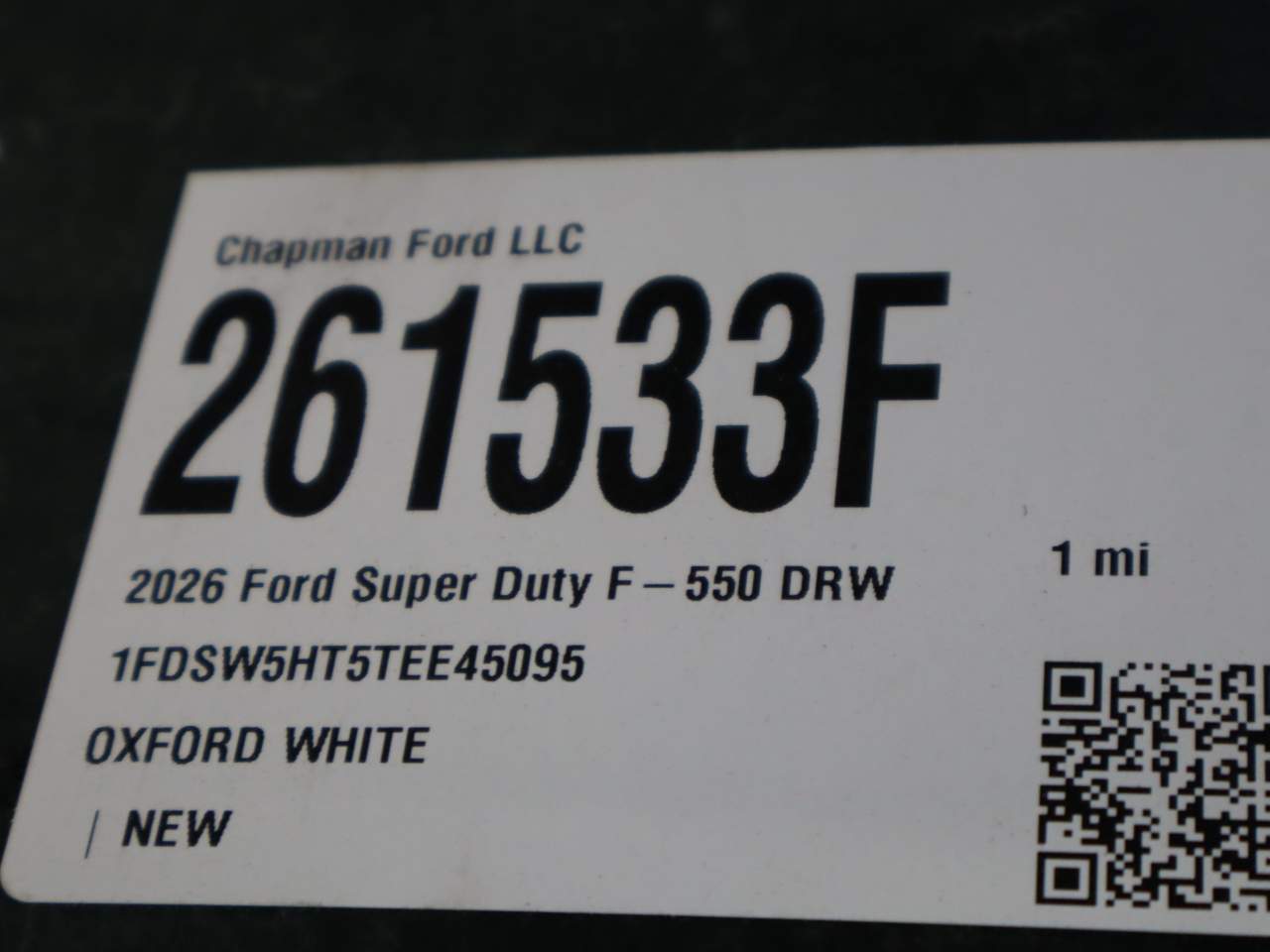 2026 Ford F-550 Super Duty Crew Cab Chassis