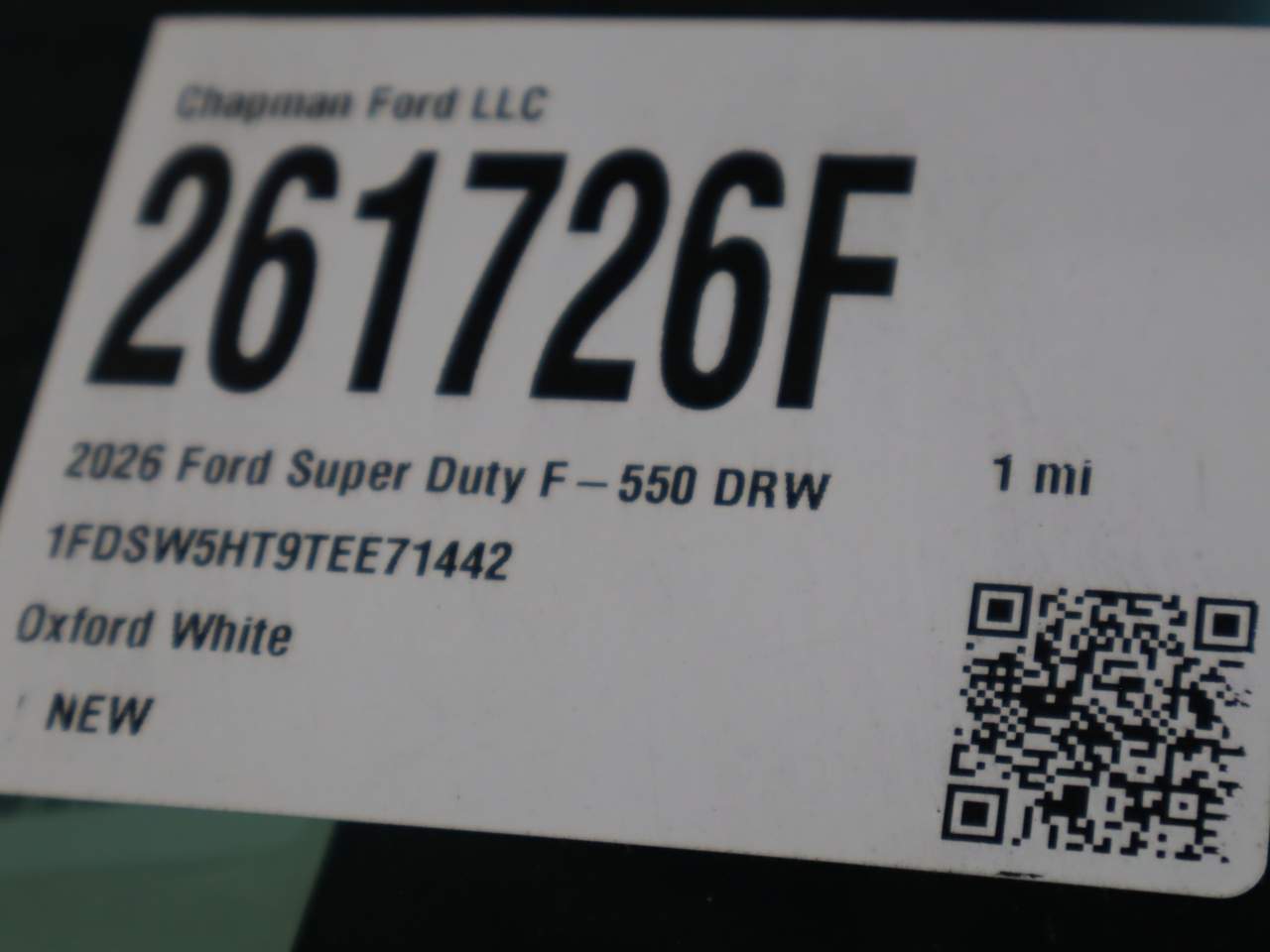 2026 Ford F-550 Super Duty Crew Cab Chassis