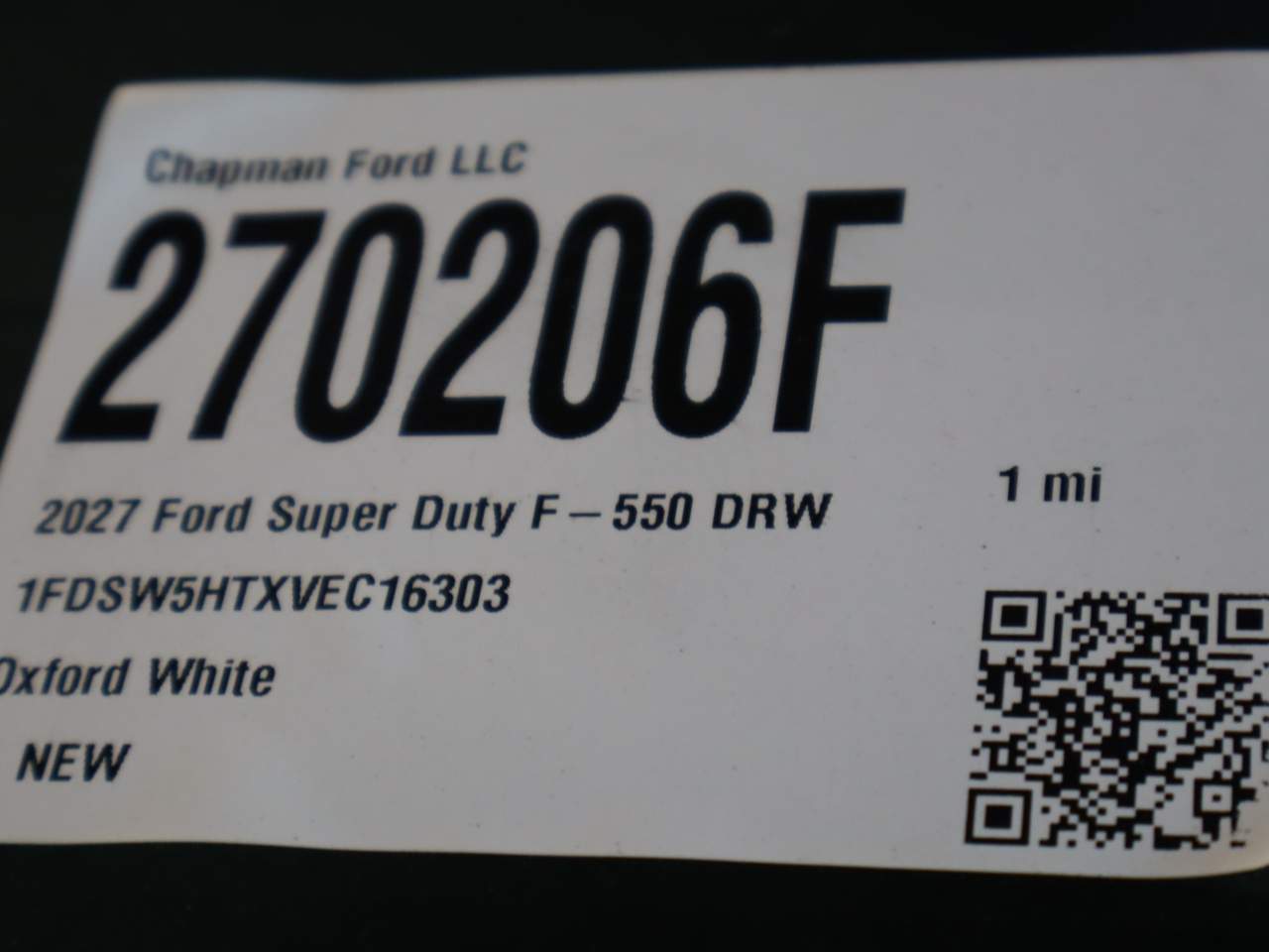 2027 Ford F-550 Super Duty Crew Cab Chassis