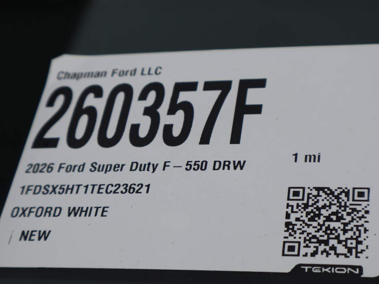 2026 Ford F-550 Super Duty Extended Cab Chassis