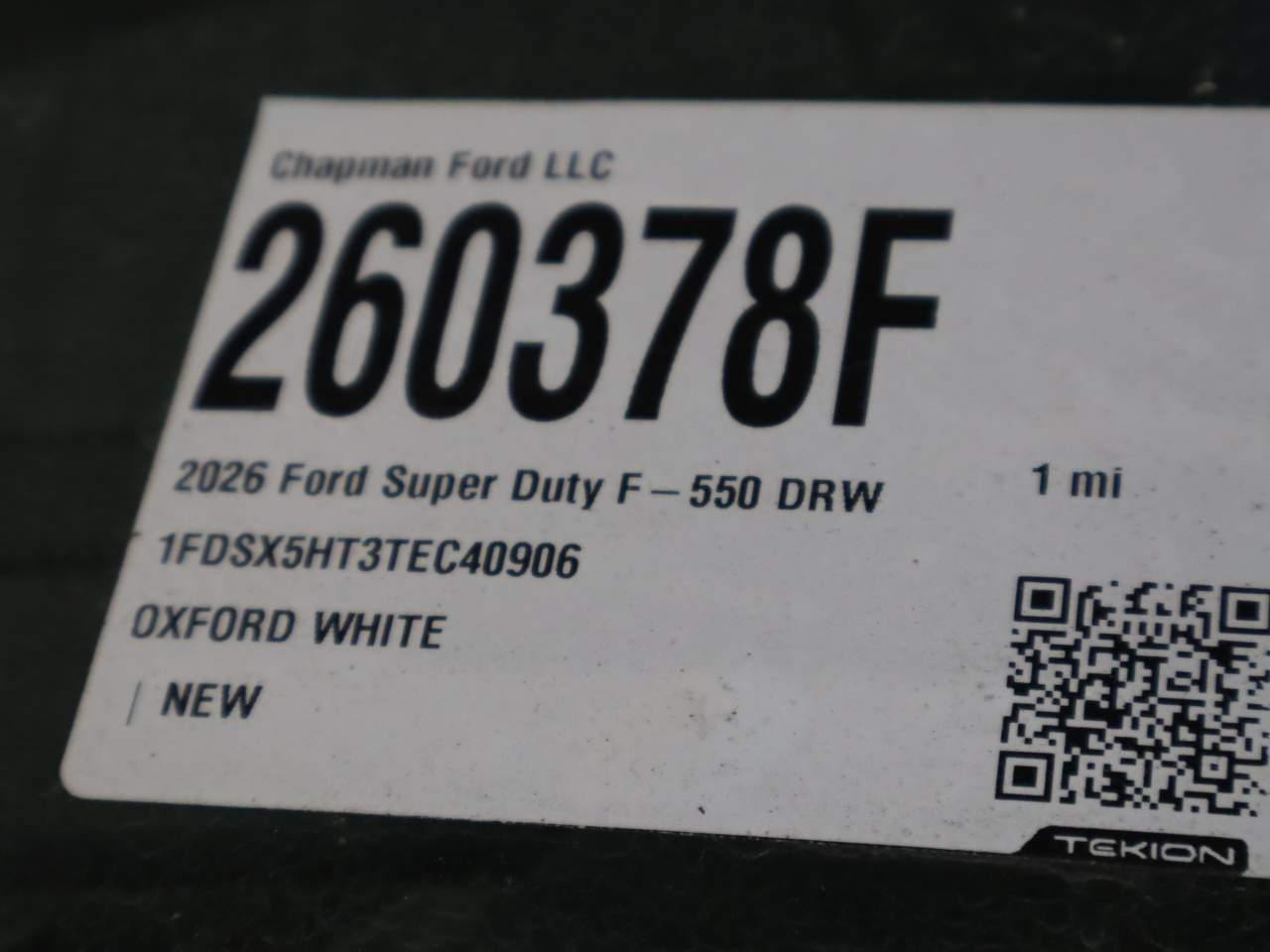 2026 Ford F-550 Super Duty Extended Cab Chassis