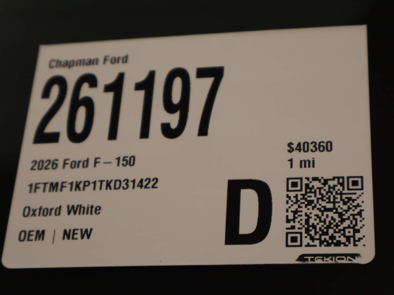 2026 Ford F-150 XL