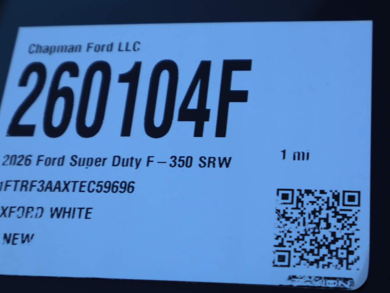 2026 Ford F-350 Super Duty SRW XL