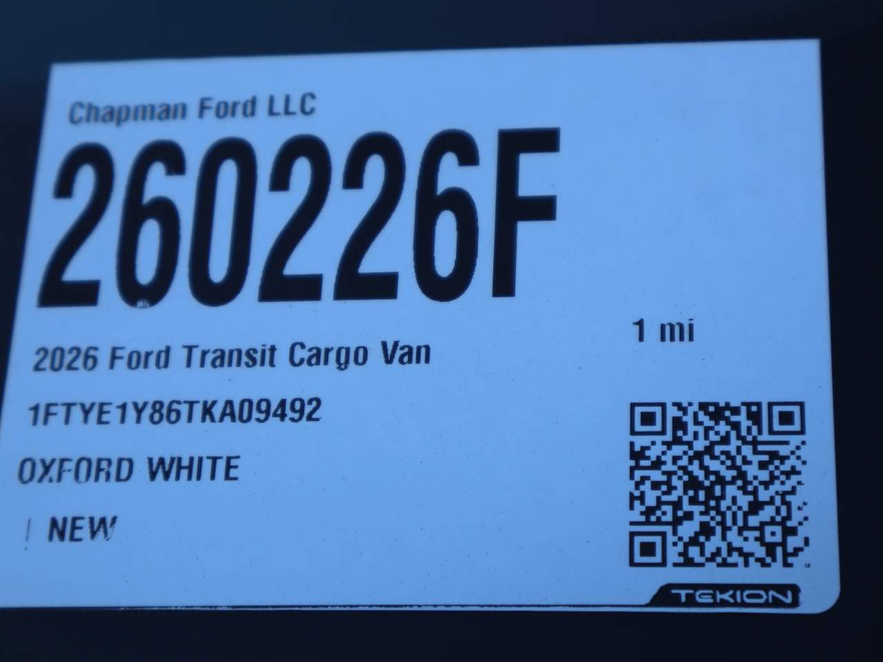 2026 Ford Transit 150