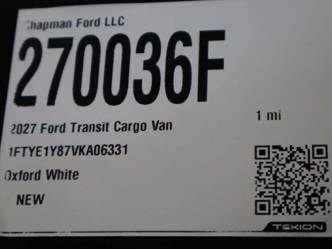 2027 Ford Transit 150