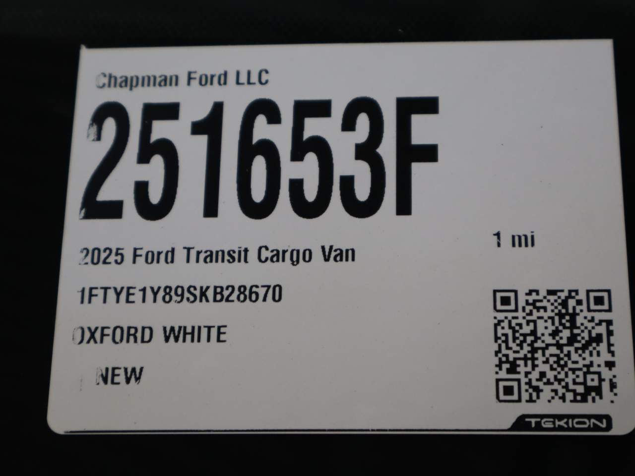 2025 Ford Transit 150