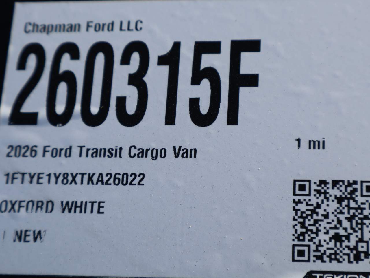 2026 Ford Transit 150