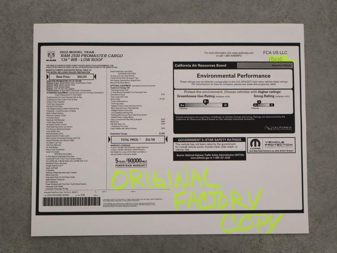 2025 Ram ProMaster Tradesman 2500