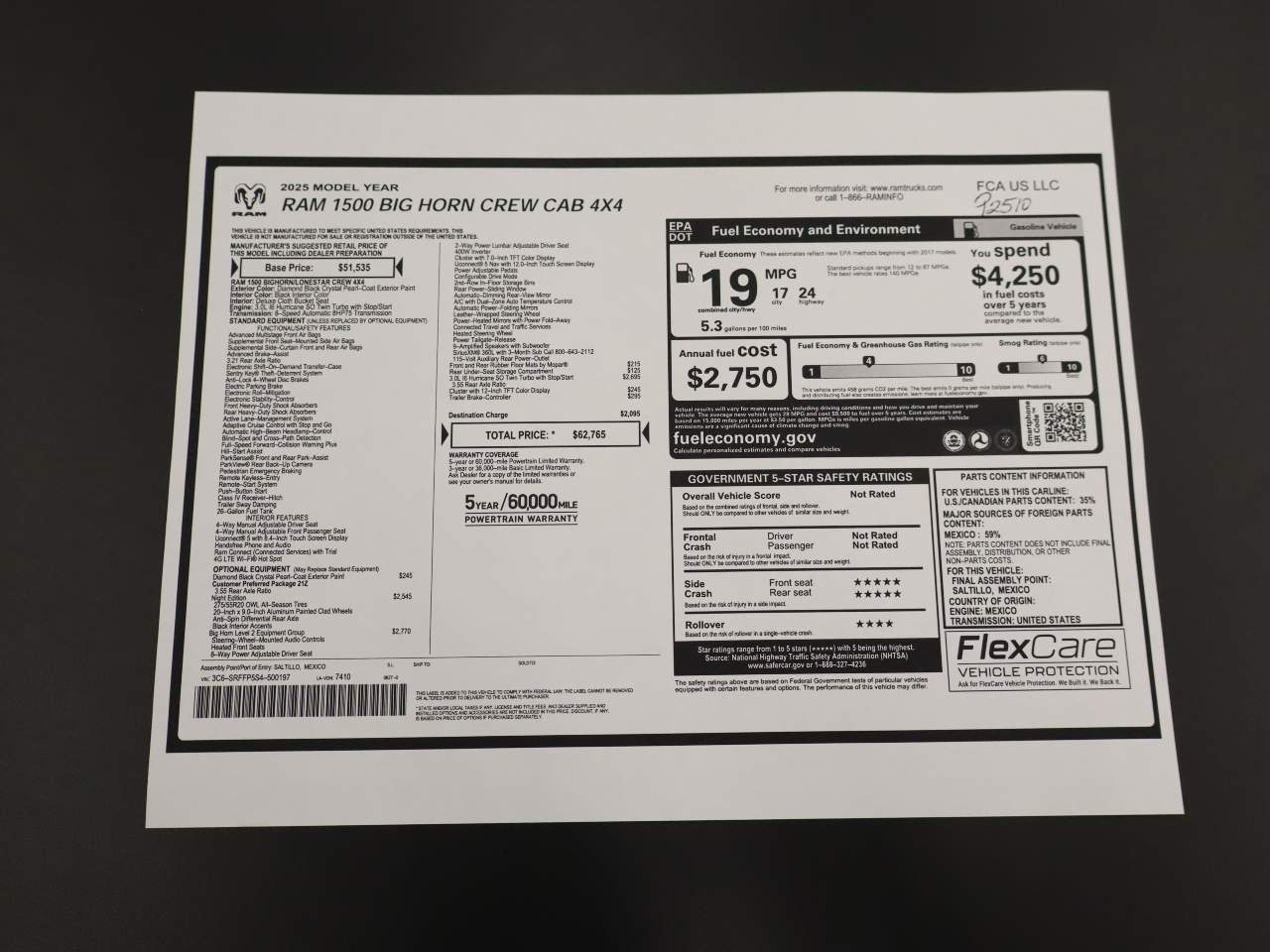 2025 Ram 1500 Big Horn Crew Cab