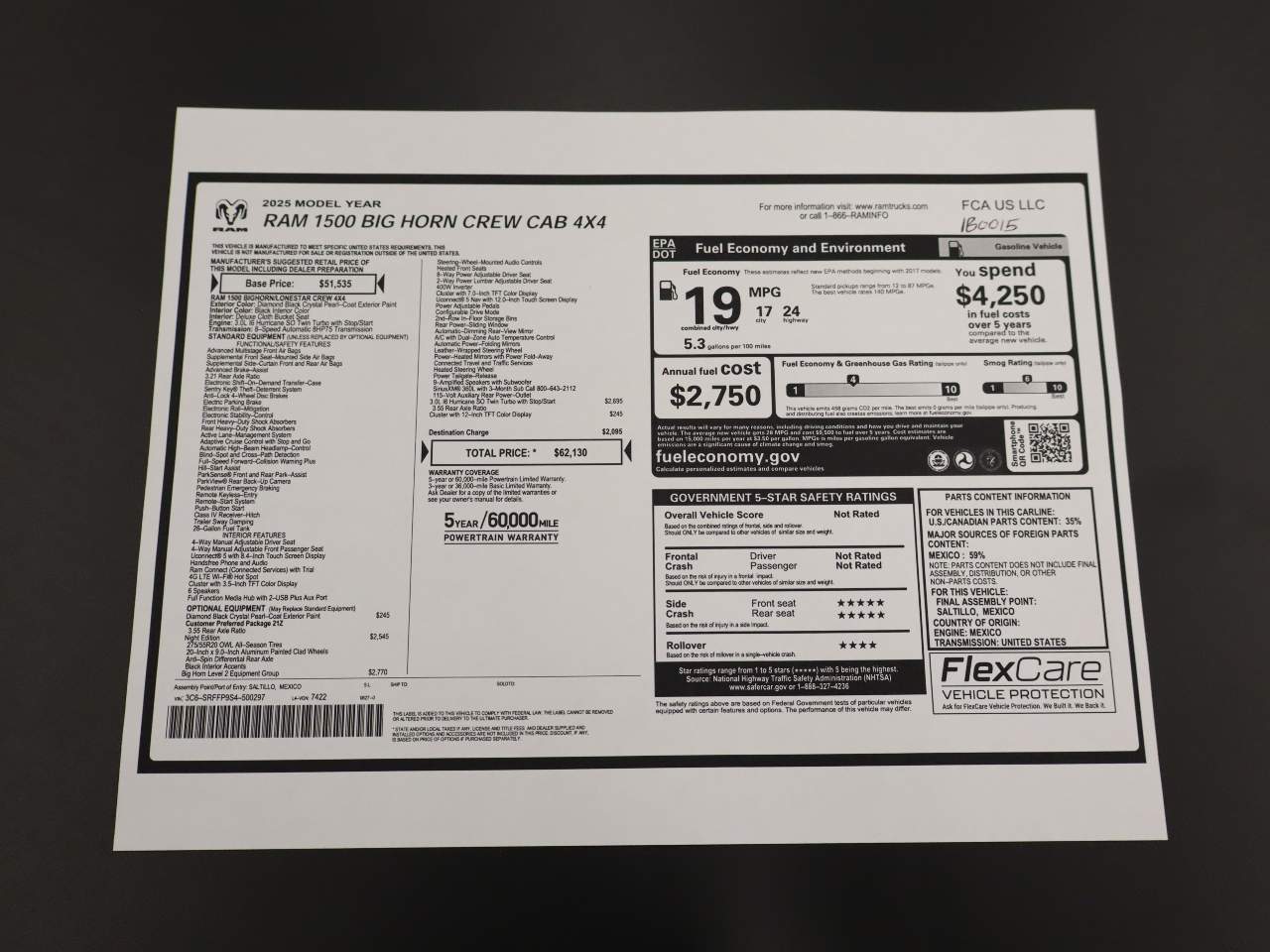 2025 Ram 1500 Big Horn Crew Cab