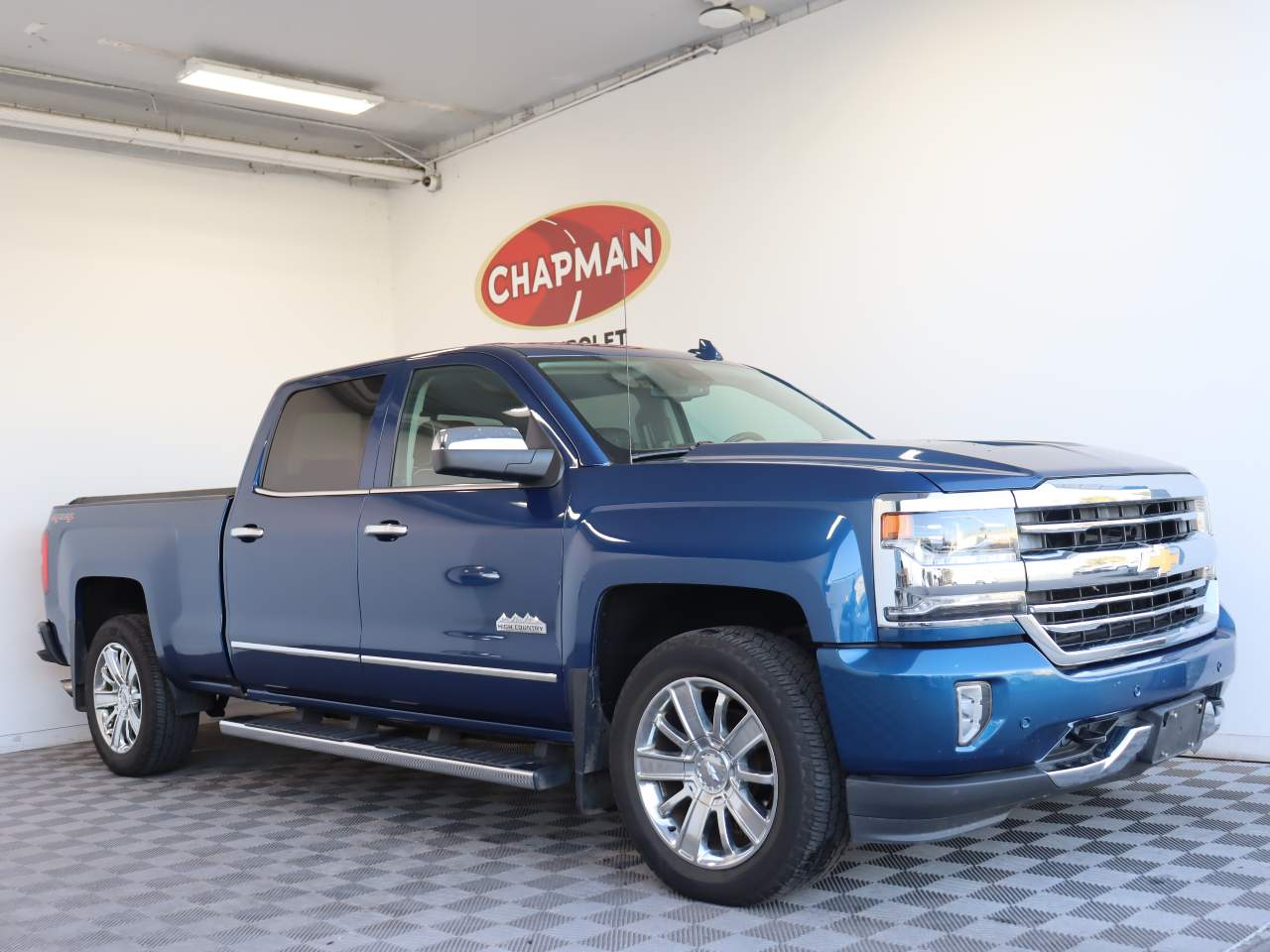 Deep Ocean Blue Metallic 2016 Chevrolet Silverado 1500 High Country Crew Cab 4WD Pickup Truck Four-Wheel Drive 8-Speed Automatic