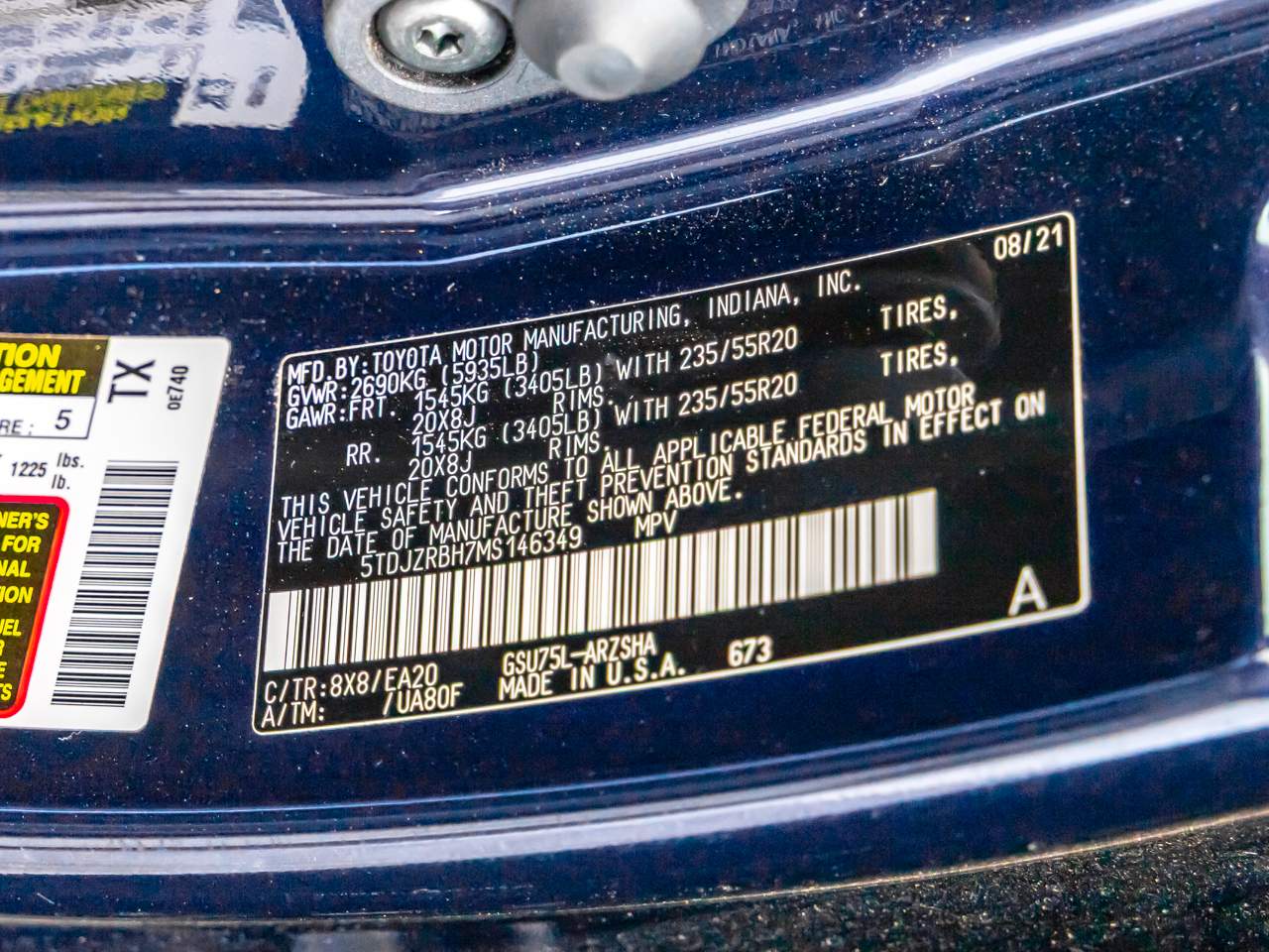 2021 Toyota Highlander XSE