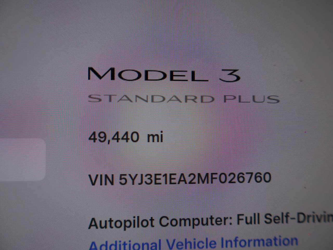 2021 Tesla Model 3 Standard Range Plus