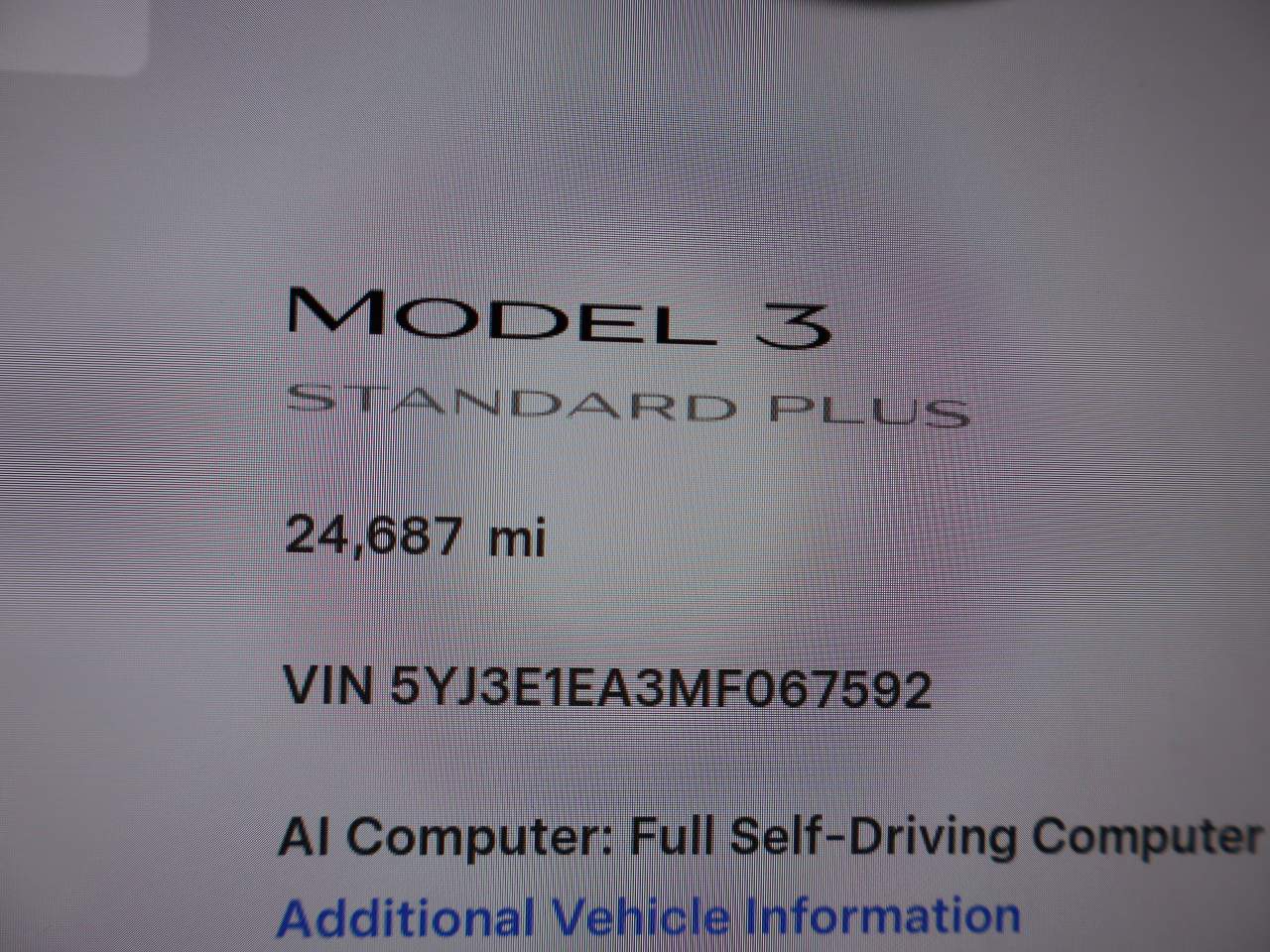 2021 Tesla Model 3 Standard Range Plus