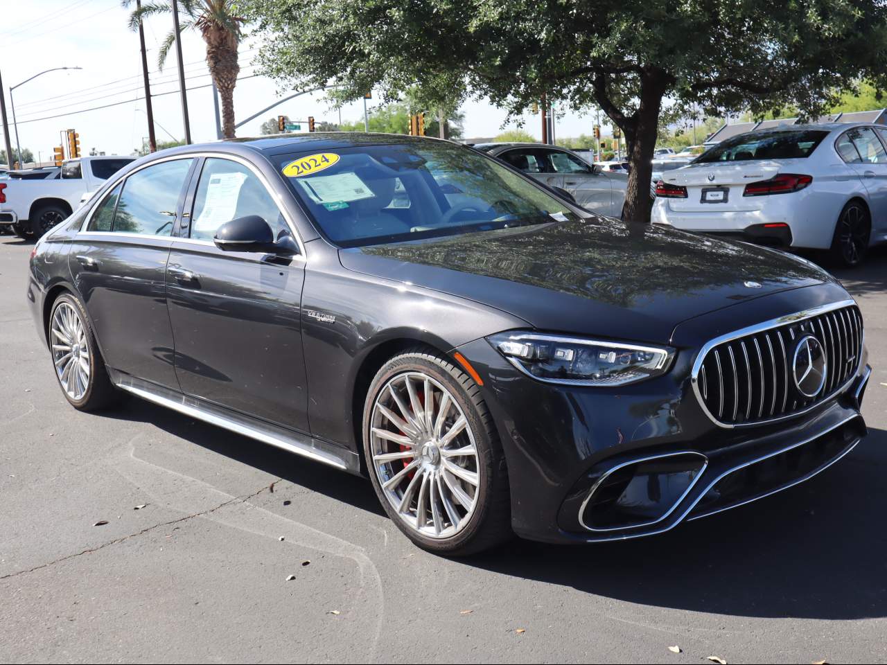 Gray (Graphite Grey Metallic) 2024 Mercedes-Benz S-Class AMG S 63 E Performance 4MATIC Sedan All-Wheel Drive 9-Speed Automatic