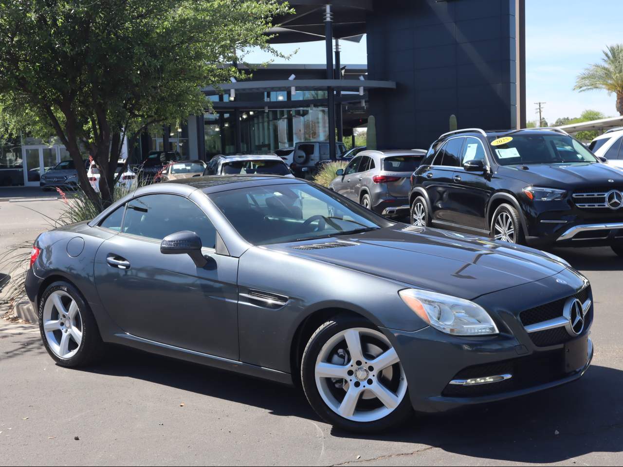 Gray (Steel Grey Metallic) 2015 Mercedes-Benz SLK 250 Convertible Rear-Wheel Drive 7-Speed Automatic