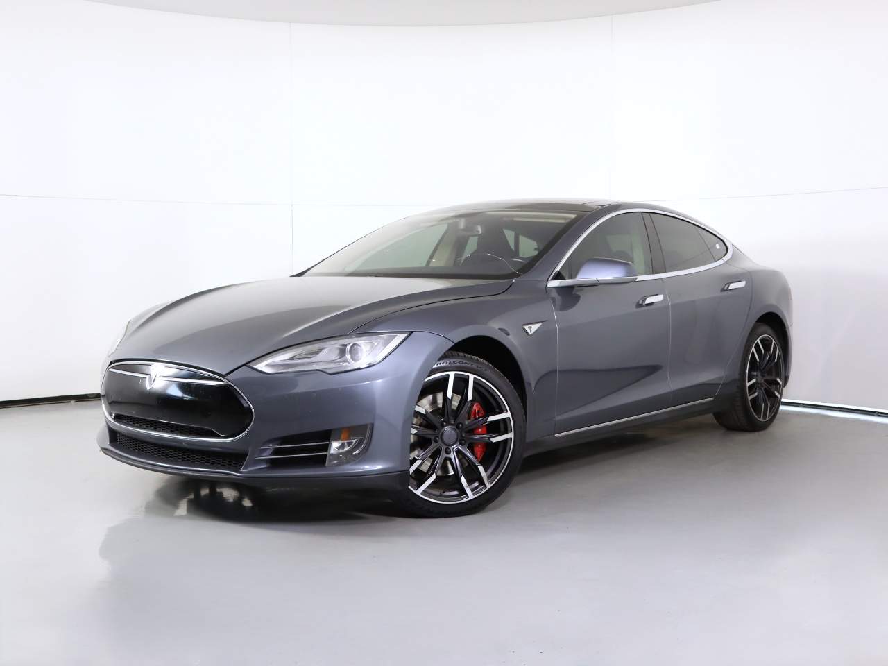 Gray 2014 Tesla Model S P85 RWD Sedan Rear-Wheel Drive 1-Speed Dual Clutch
