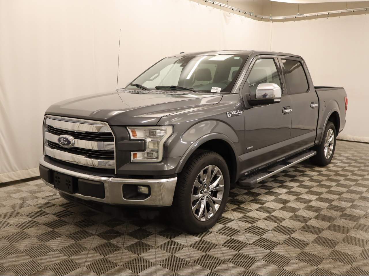 Gray (Magnetic Metallic) 2015 Ford F-150 Lariat SuperCrew Pickup Truck 4X2 6-Speed Automatic