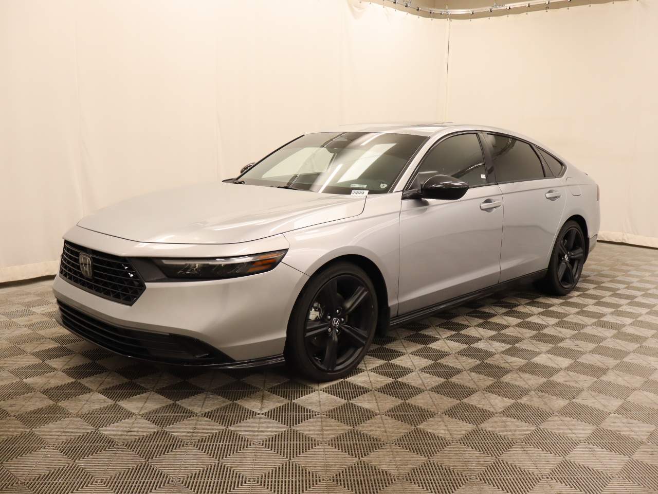 Solar Silver Metallic 2024 Honda Accord Hybrid Sedan Front-Wheel Drive 1-Speed Dual Clutch