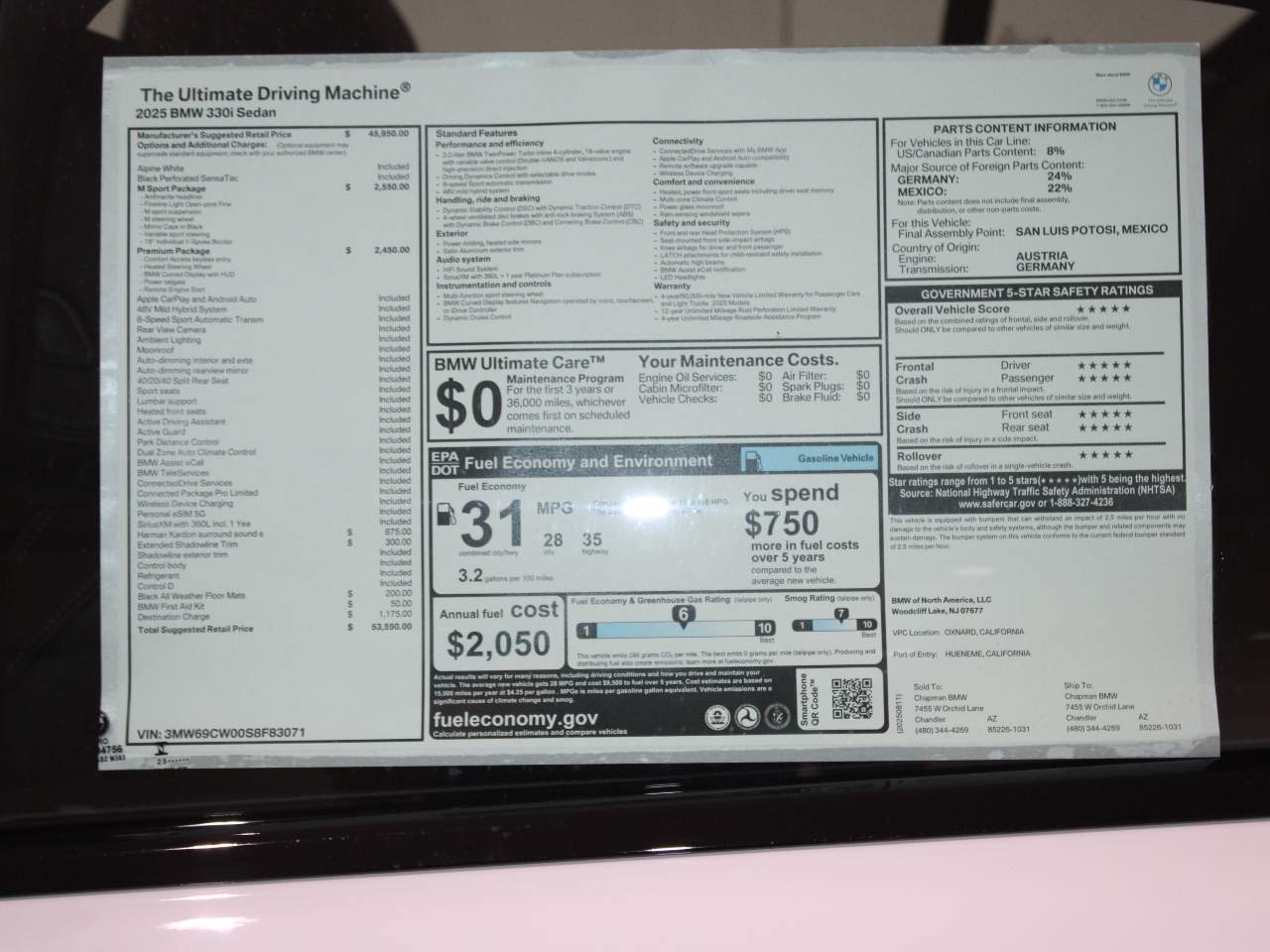 2025 BMW 3-Series 330i Sedan