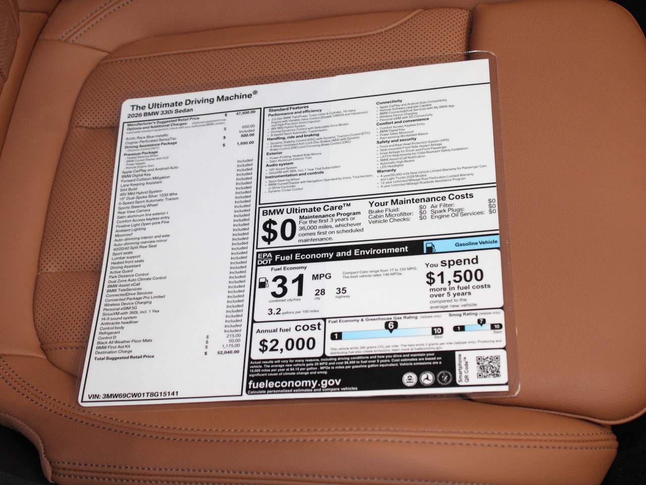 2026 BMW 3-Series 330i Sedan