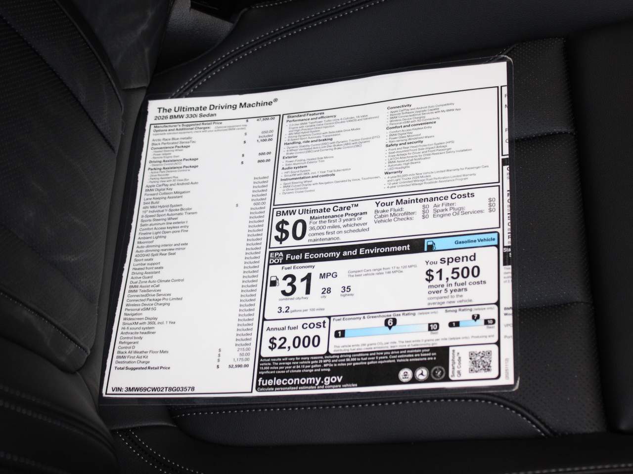 2026 BMW 3-Series 330i Sedan