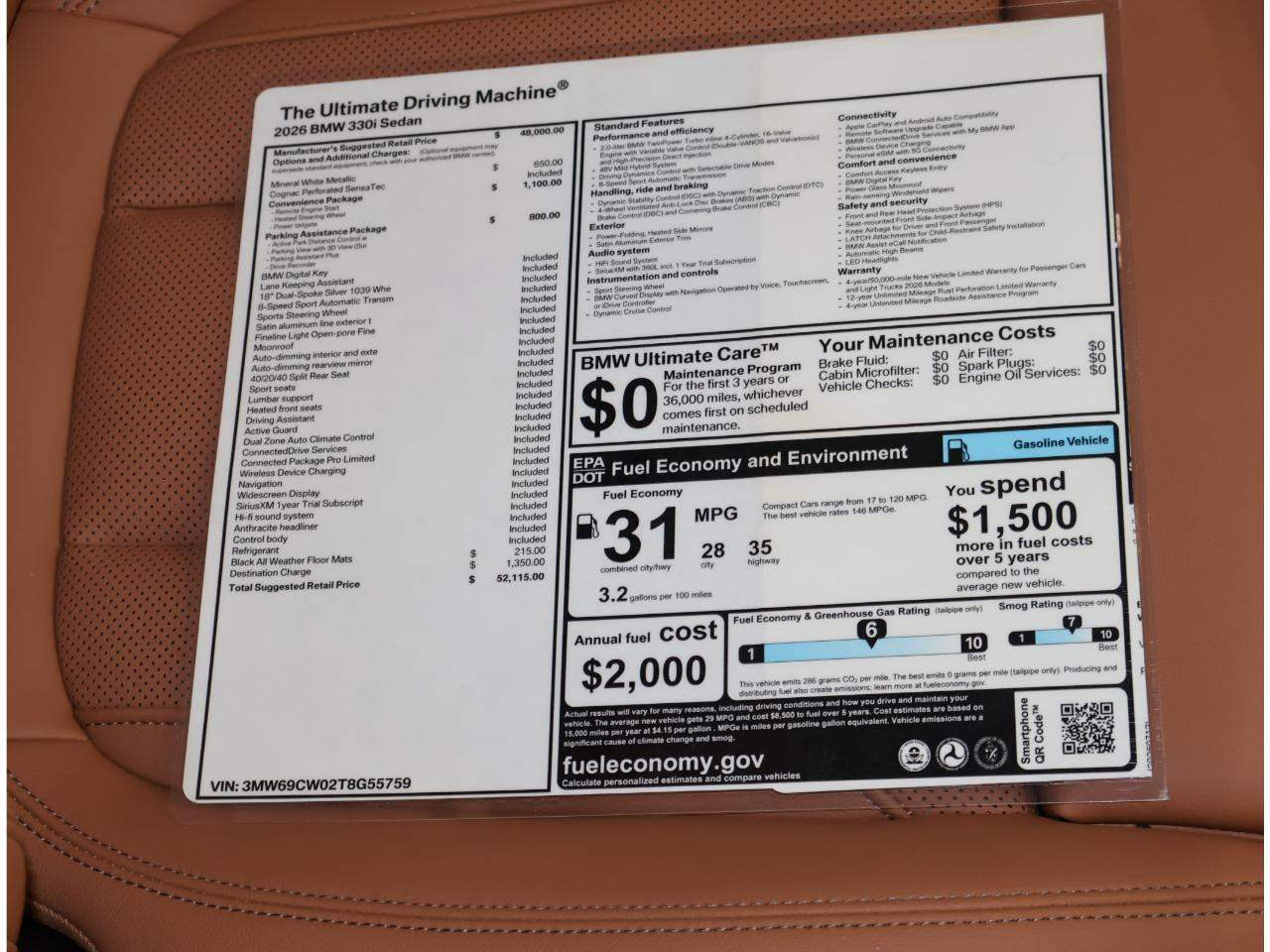 2026 BMW 330i NA