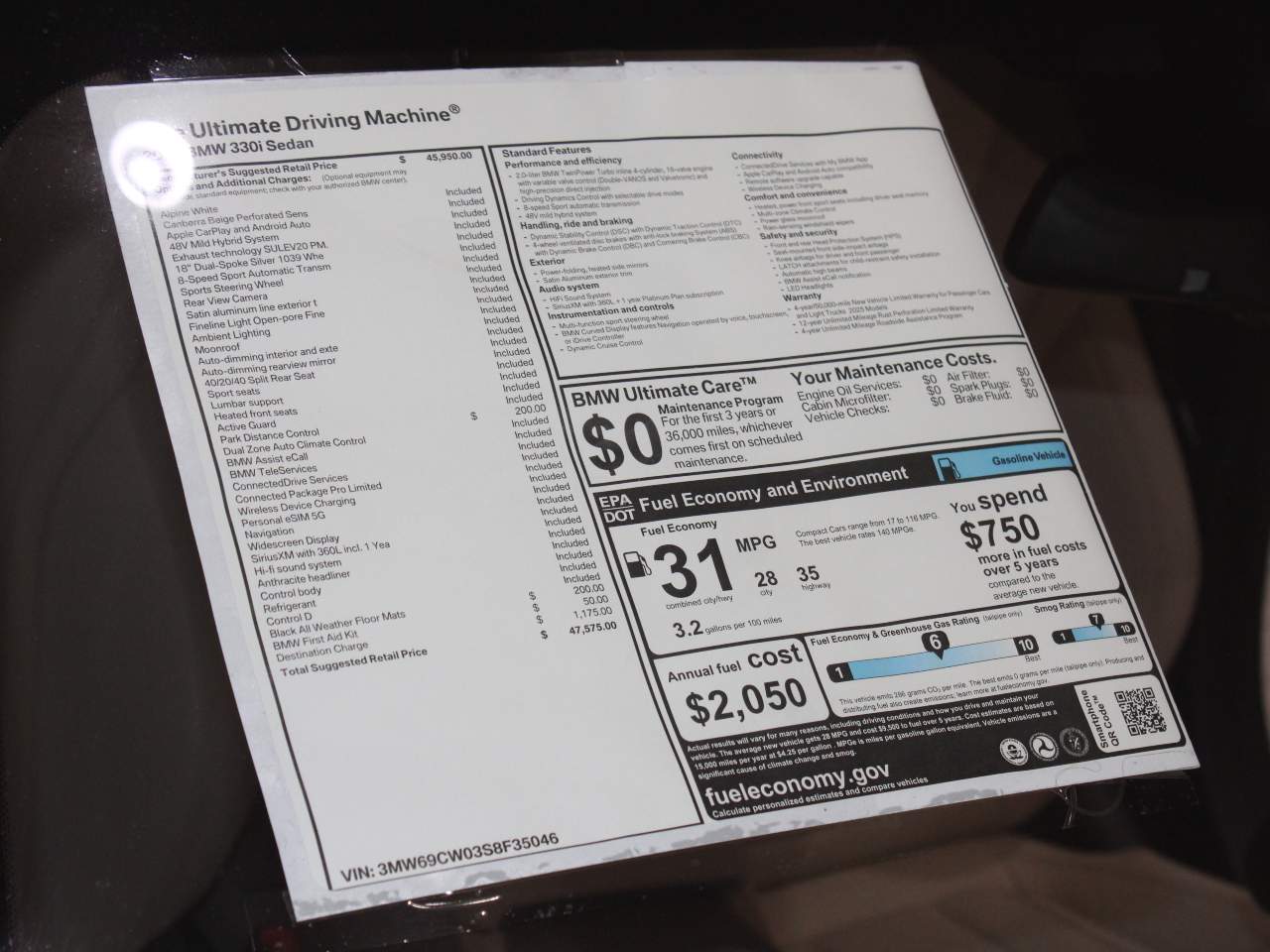 2025 BMW 3-Series 330i Sedan