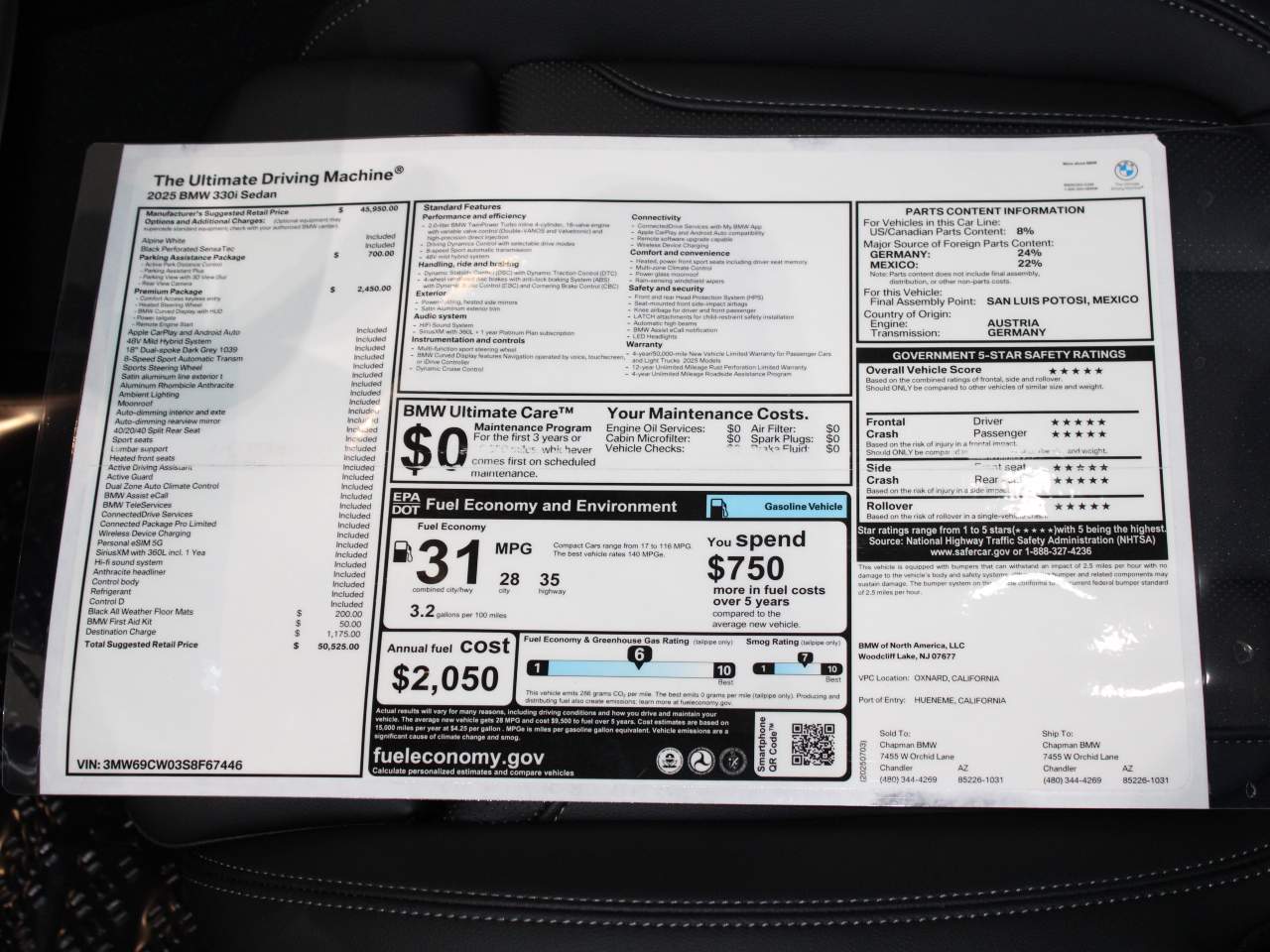 2025 BMW 3-Series 330i Sedan