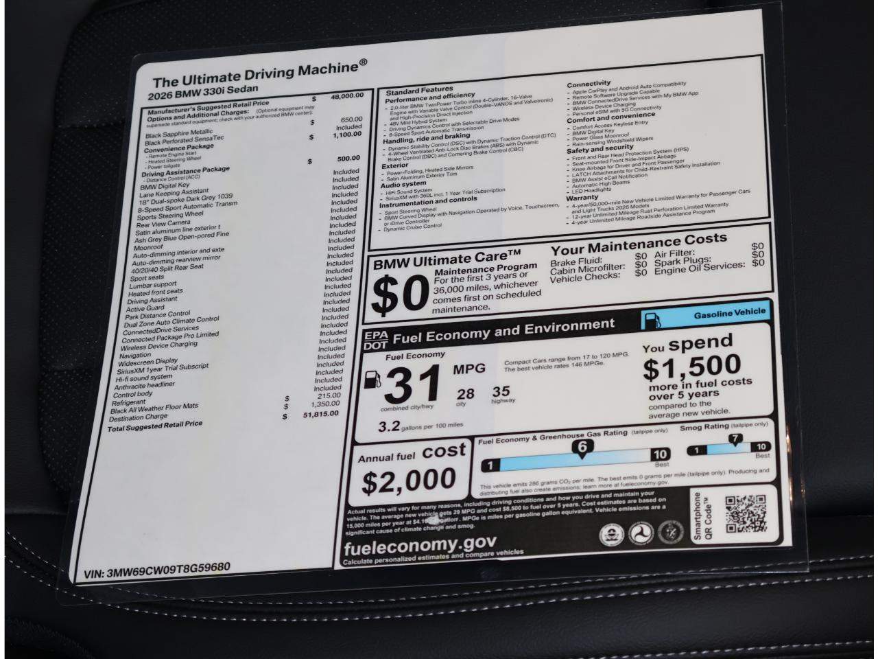 2026 BMW 3-Series 330i Sedan