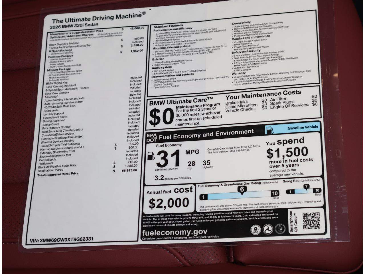 2026 BMW 3-Series 330i Sedan
