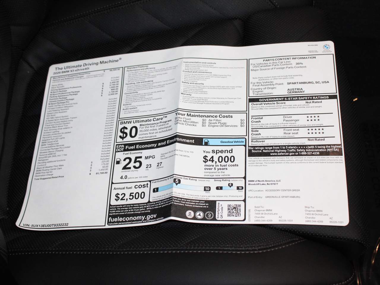 2026 BMW X5 sDrive40i