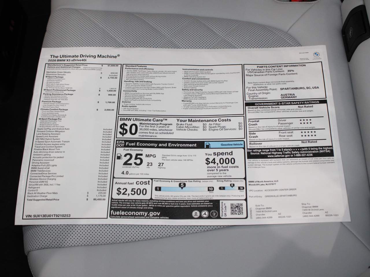 2026 BMW X5 sDrive40i