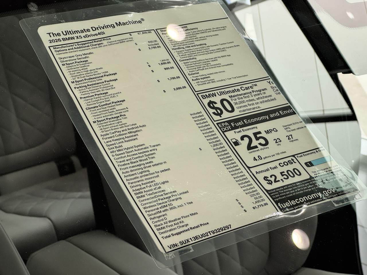 2026 BMW X5 sDrive40i