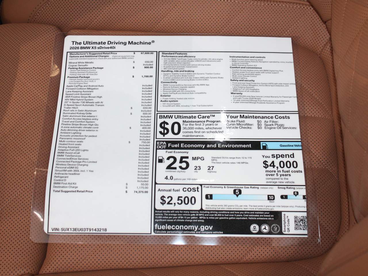 2026 BMW X5 sDrive40i